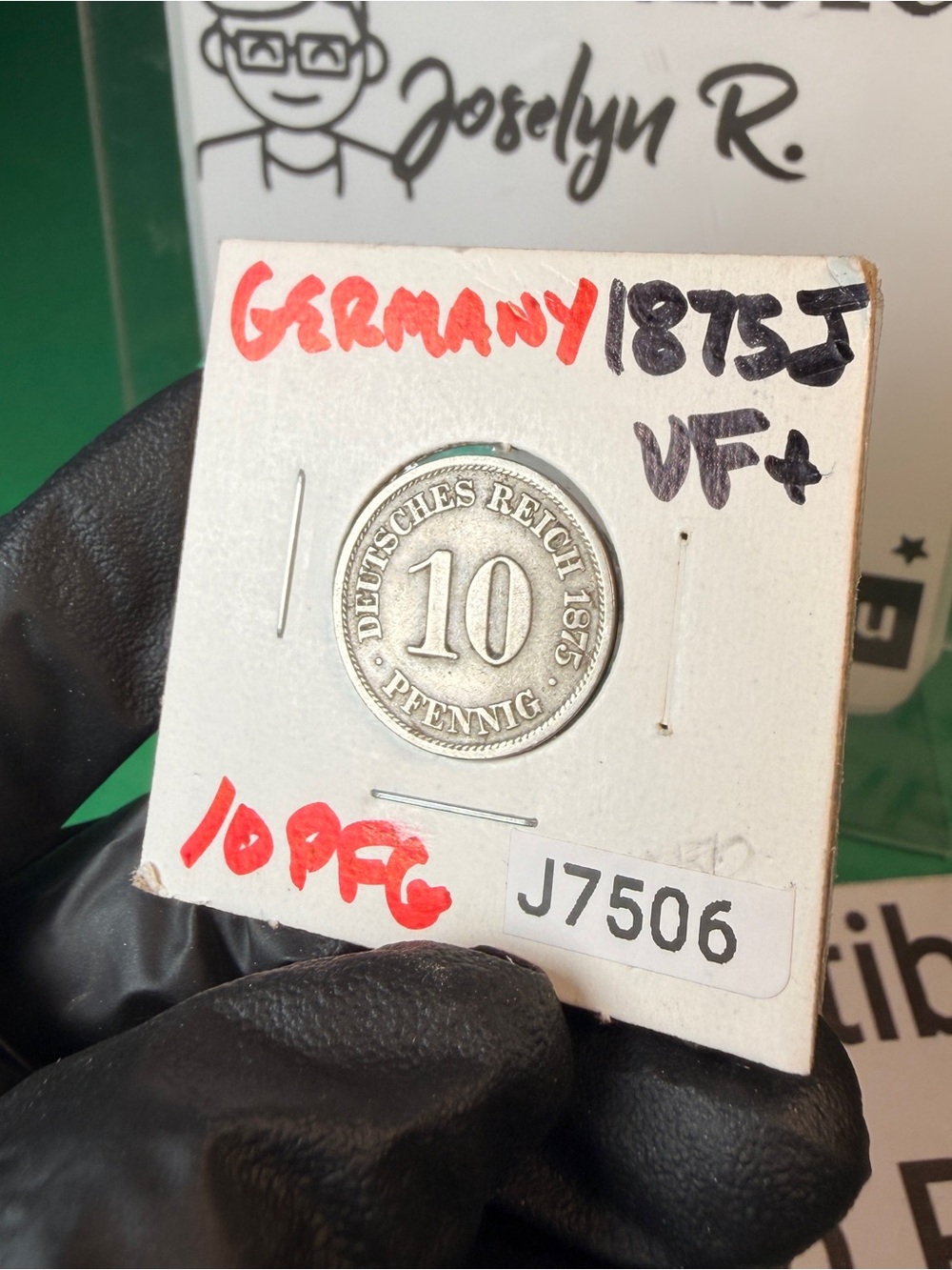 1875 J German Empire 10 Pfennig - Wilhelm I - Small Imperial Eagle - KM#4